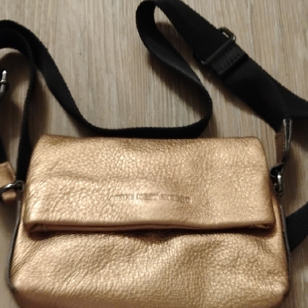 Aimee Kestenberg Metallic Gold Crossbody Bag